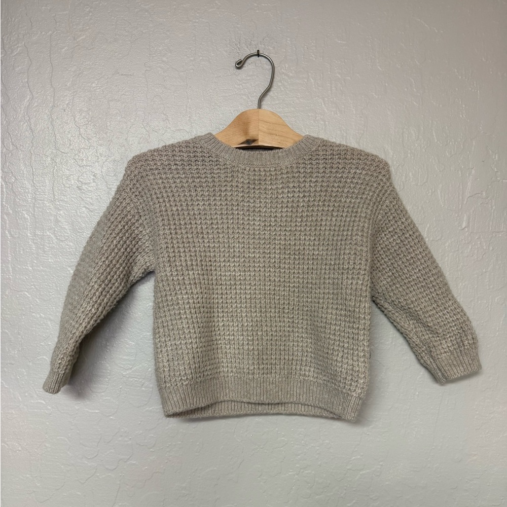$18 ADD ON Zara Boys Cream Knit Sweater Beige 1.5Y 24M Janie and Jack Kyte